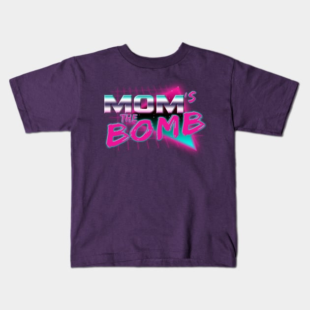 Mom's the Bomb Kids T-Shirt by theunderfold